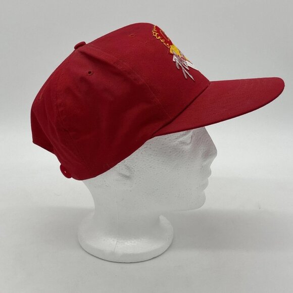 Vintage Calgary Flames SnapBack Hat Triangle Design Logo Wool Blend Cap 80s NHL - Picture 4 of 11